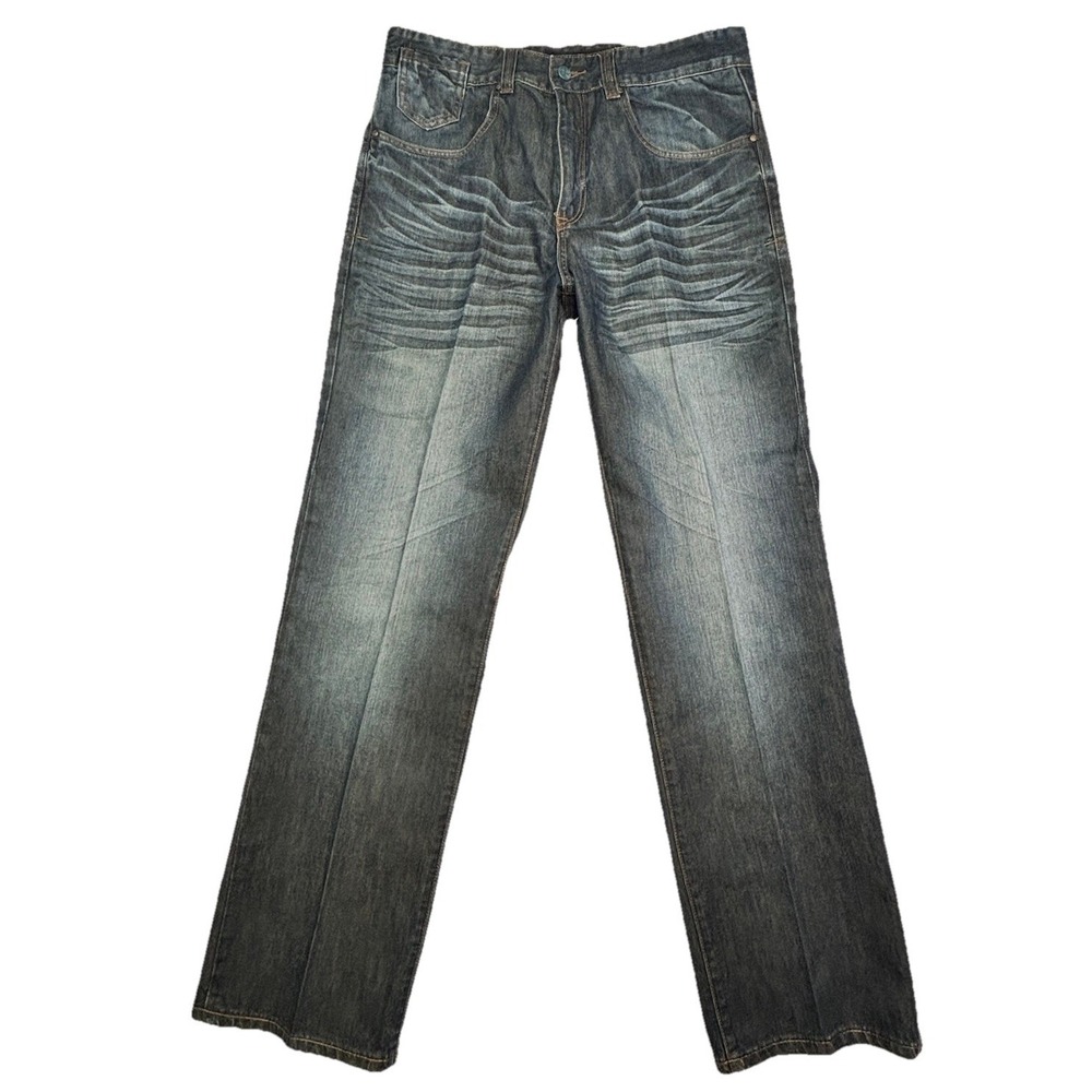 Rocawear R+ Jeans Mens 36x34 Y2K Original Fit Distressed Denim Hip Hop Grunge